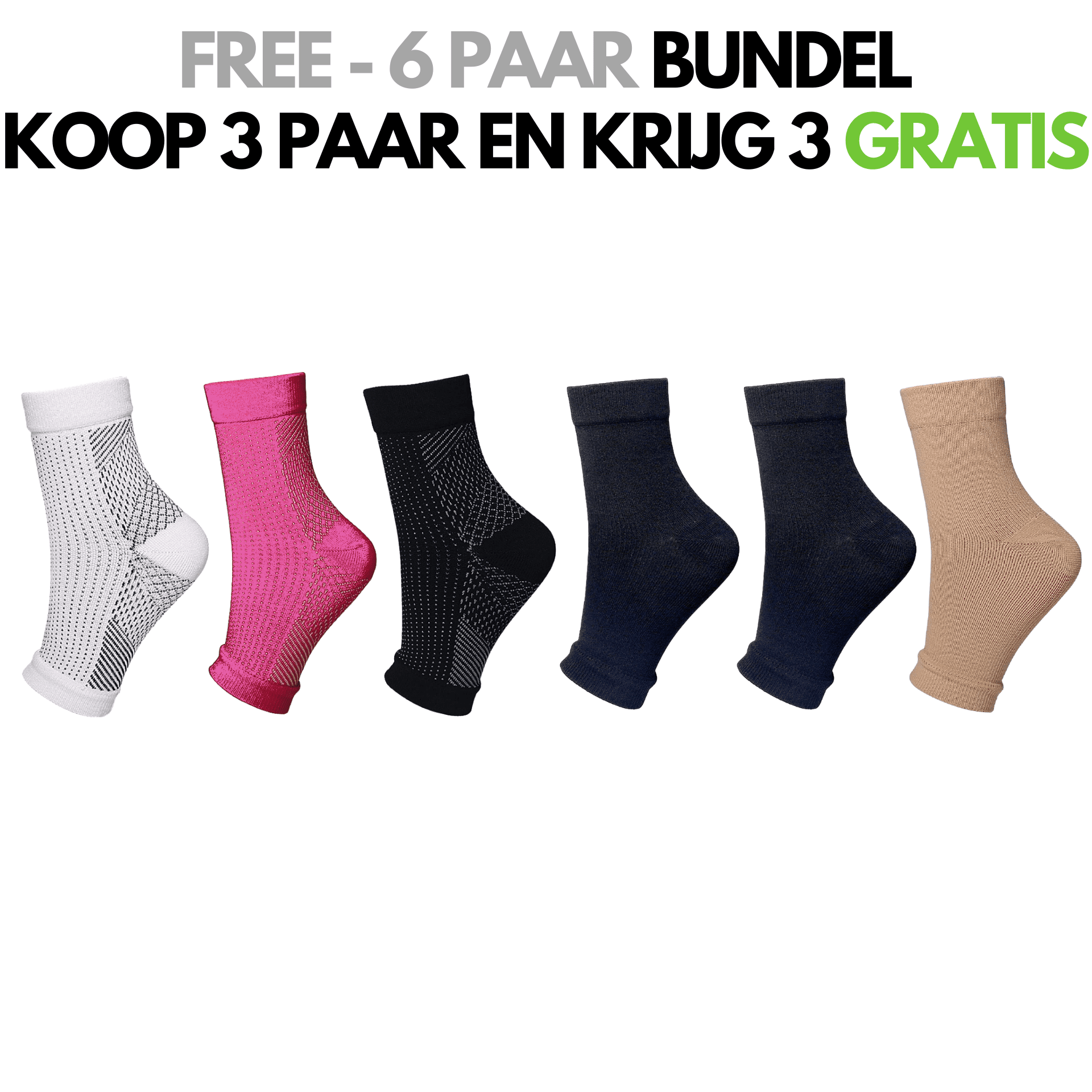 FitFree - Compressiesokken met open teen (Unisex) - Koop 2 paar en krijg 1 paar GRATIS / Free 1 - 3 Paar / S/M - Maten: 36/40, Koop 2 paar en krijg 1 paar GRATIS / Free 1 - 3 Paar / L/XL - Maten: 41/46, Koop 2 paar en krijg 1 paar GRATIS / Free 2 - 3 Paar / S/M - Maten: 36/40, Koop 2 paar en krijg 1 paar GRATIS / Free 2 - 3 Paar / L/XL - Maten: 41/46, Koop 3 paar en krijg 3 paar GRATIS / Free - 6 Paar / S/M - Maten: 36/40, Koop 3 paar en krijg 3 paar GRATIS / Free - 6 Paar / L/XL - Maten: 41/46