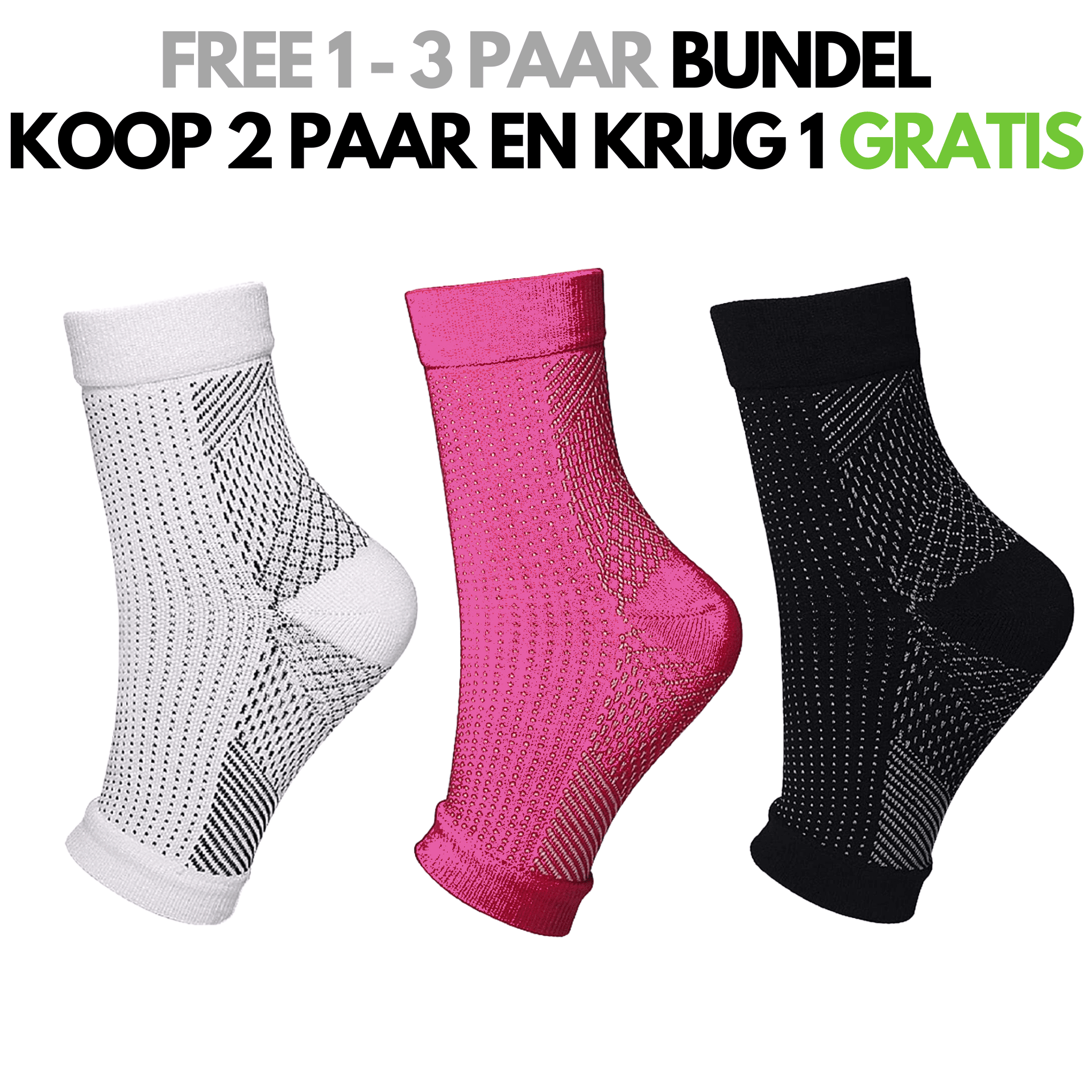 FitFree - Compressiesokken met open teen (Unisex) - Koop 2 paar en krijg 1 paar GRATIS / Free 1 - 3 Paar / S/M - Maten: 36/40, Koop 2 paar en krijg 1 paar GRATIS / Free 1 - 3 Paar / L/XL - Maten: 41/46, Koop 2 paar en krijg 1 paar GRATIS / Free 2 - 3 Paar / S/M - Maten: 36/40, Koop 2 paar en krijg 1 paar GRATIS / Free 2 - 3 Paar / L/XL - Maten: 41/46, Koop 3 paar en krijg 3 paar GRATIS / Free - 6 Paar / S/M - Maten: 36/40, Koop 3 paar en krijg 3 paar GRATIS / Free - 6 Paar / L/XL - Maten: 41/46